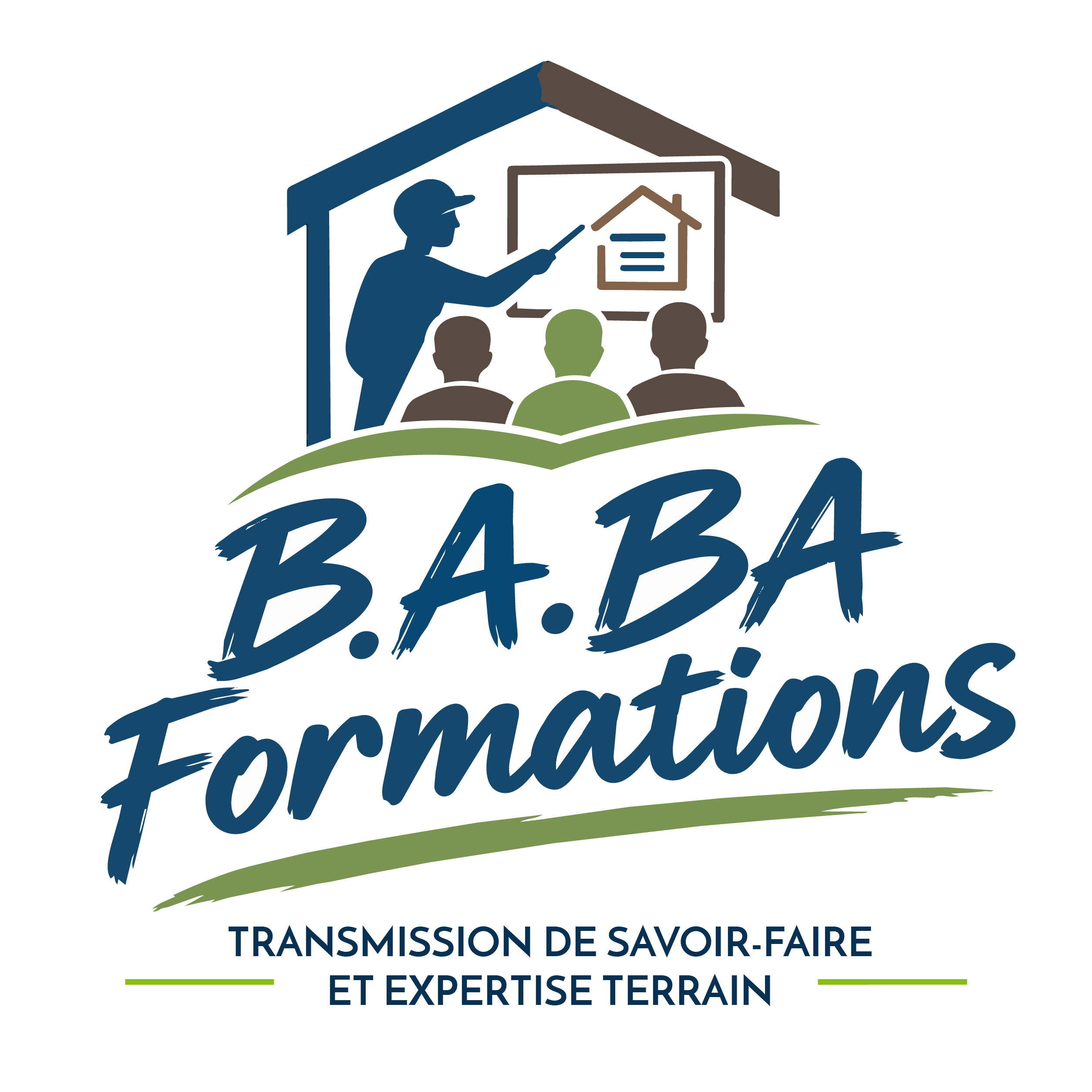LOGO B.A.BA Formations alt:"B.A.BA formations, la transmission de savoir faire et l'expertise terrain"