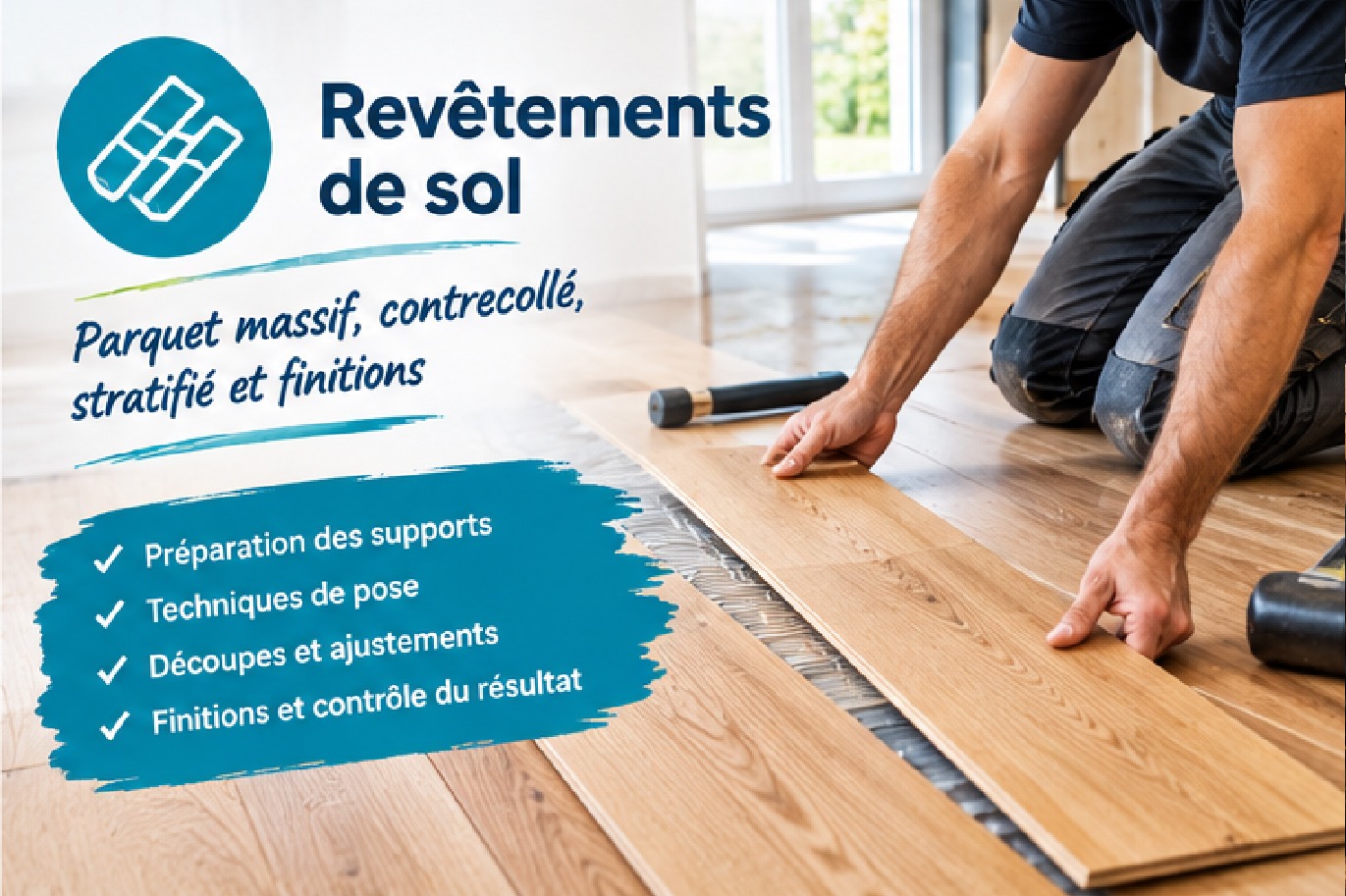 Formation pose sol B.A BA Alt :Formation bâtiment & transmission de savoir-faire CRAB SO"